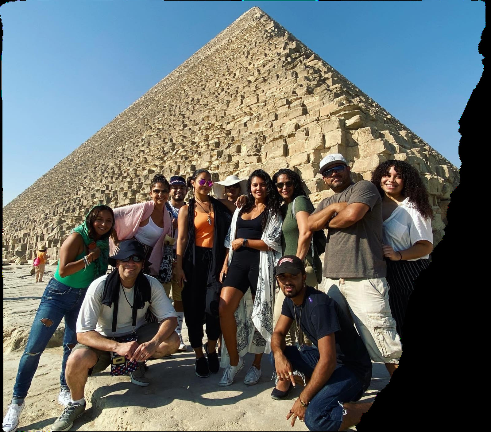 Our Experiences group at the Great Pyramid of Giza